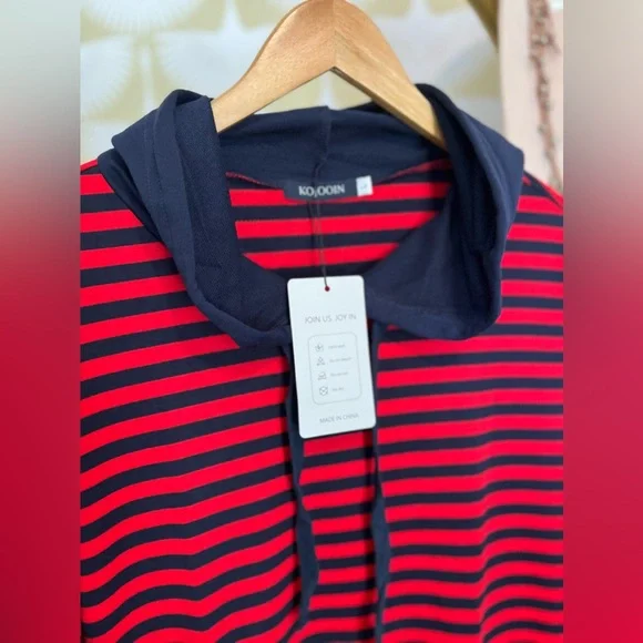 Long Sleeve Hoodie Dress with pockets - Picture 3 of 6